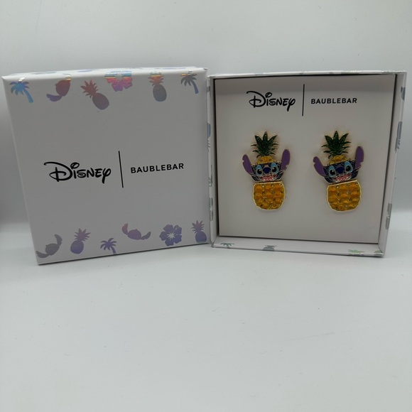 BaubleBar Disney Stitch Pineapple Earrings NIB - Picture 2 of 9